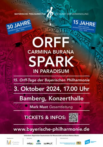 ORFF - Carmina Burana,  3. Oktober 2024, 17.00 Uhr | Bamberg, Konzerthalle